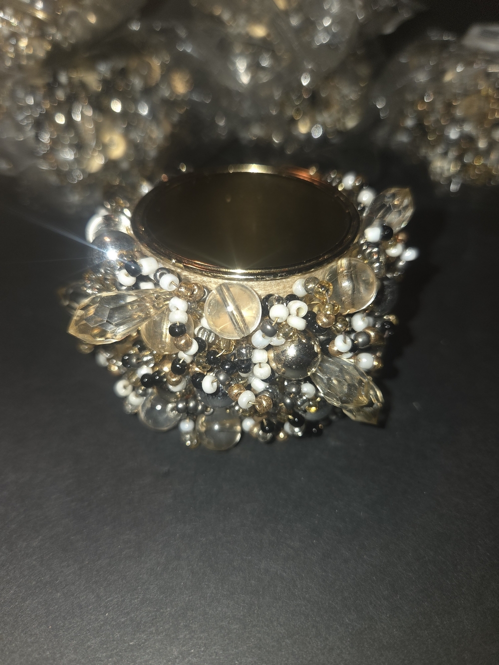 Mackenzie Childs Rare Precious Metals Napkin Ring.